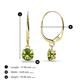 2 - Grania Peridot (5mm) Solitaire Dangling Earrings 
