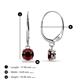 2 - Grania Red Garnet (5mm) Solitaire Dangling Earrings 