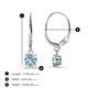 2 - Grania Aquamarine (5mm) Solitaire Dangling Earrings 
