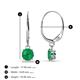 2 - Grania Emerald (5mm) Solitaire Dangling Earrings 