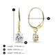 2 - Grania White Sapphire (5mm) Solitaire Dangling Earrings 