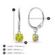 2 - Grania Yellow Diamond (5mm) Solitaire Dangling Earrings 