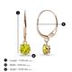 2 - Grania Yellow Diamond (5mm) Solitaire Dangling Earrings 