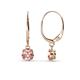 1 - Grania Morganite (5mm) Solitaire Dangling Earrings 