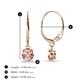 2 - Grania Morganite (5mm) Solitaire Dangling Earrings 