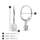 2 - Grania Opal (5mm) Solitaire Dangling Earrings 