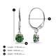 2 - Grania Lab Created Alexandrite (5mm) Solitaire Dangling Earrings 