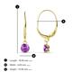 3 - Grania Amethyst (4mm) Solitaire Dangling Earrings 