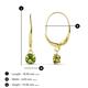 3 - Grania Peridot (4mm) Solitaire Dangling Earrings 