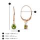 3 - Grania Peridot (4mm) Solitaire Dangling Earrings 