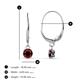 3 - Grania Red Garnet (4mm) Solitaire Dangling Earrings 