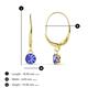 3 - Grania Tanzanite (4mm) Solitaire Dangling Earrings 