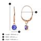 3 - Grania Tanzanite (4mm) Solitaire Dangling Earrings 