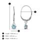 3 - Grania Aquamarine (4mm) Solitaire Dangling Earrings 
