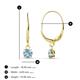 3 - Grania Aquamarine (4mm) Solitaire Dangling Earrings 