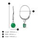 3 - Grania Emerald (4mm) Solitaire Dangling Earrings 