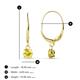 3 - Grania Yellow Sapphire (4mm) Solitaire Dangling Earrings 