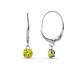 1 - Grania Yellow Diamond (4mm) Solitaire Dangling Earrings 