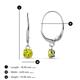 3 - Grania Yellow Diamond (4mm) Solitaire Dangling Earrings 