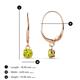 3 - Grania Yellow Diamond (4mm) Solitaire Dangling Earrings 