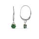 1 - Grania Lab Created Alexandrite (4mm) Solitaire Dangling Earrings 
