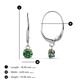 3 - Grania Lab Created Alexandrite (4mm) Solitaire Dangling Earrings 