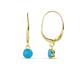 1 - Grania Turquoise (4mm) Solitaire Dangling Earrings 