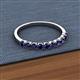 2 - Emlynn 2.70 mm Blue Sapphire 10 Stone Wedding Band 