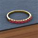 2 - Emlynn 2.70 mm Ruby 10 Stone Wedding Band 