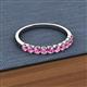 2 - Emlynn 2.70 mm Pink Sapphire 10 Stone Wedding Band 
