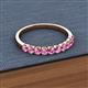 2 - Emlynn 2.70 mm Pink Sapphire 10 Stone Wedding Band 
