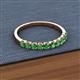 2 - Emlynn 2.70 mm Green Garnet 10 Stone Wedding Band 