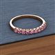 2 - Emlynn 2.70 mm Pink Tourmaline 10 Stone Wedding Band 