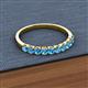 2 - Emlynn 2.70 mm Blue Topaz 10 Stone Wedding Band 