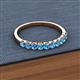 2 - Emlynn 2.70 mm Blue Topaz 10 Stone Wedding Band 