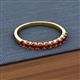 2 - Emlynn 2.70 mm Red Garnet 10 Stone Wedding Band 