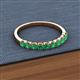2 - Emlynn 2.70 mm Emerald 10 Stone Wedding Band 
