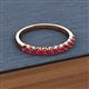 2 - Emlynn 2.70 mm Ruby 10 Stone Wedding Band 