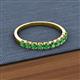 2 - Emlynn 2.70 mm Green Garnet 10 Stone Wedding Band 