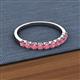 2 - Emlynn 2.70 mm Rhodolite Garnet 10 Stone Wedding Band 
