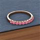 2 - Emlynn 2.70 mm Rhodolite Garnet 10 Stone Wedding Band 