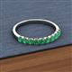 2 - Emlynn 2.70 mm Emerald 10 Stone Wedding Band 