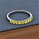 2 - Emlynn 2.70 mm Yellow Sapphire 10 Stone Wedding Band 