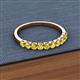2 - Emlynn 2.70 mm Yellow Sapphire 10 Stone Wedding Band 