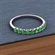 2 - Emlynn 2.70 mm Green Garnet 10 Stone Wedding Band 