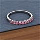 2 - Emlynn 2.70 mm Pink Tourmaline 10 Stone Wedding Band 