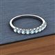 2 - Emlynn 2.70 mm Aquamarine 10 Stone Wedding Band 