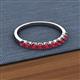 2 - Emlynn 2.70 mm Ruby 10 Stone Wedding Band 