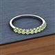 2 - Emlynn 2.70 mm Peridot 10 Stone Wedding Band 