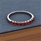 2 - Emlynn 2.70 mm Red Garnet 10 Stone Wedding Band 